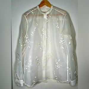 Giambattista Valli x H&M - sheer long sleeves shirt